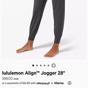 Lululemon align joggers size 2